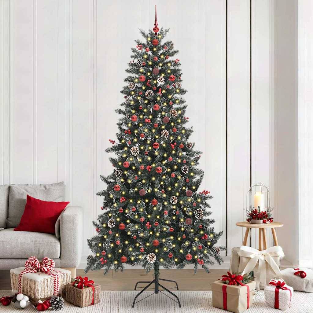 ComfortXL - Kit Sapin de Noël Enneigé 240 cm, Complet avec 300 LED, Boules et Pommes de Pin – ComfortXL Outdoor Living - Image 1