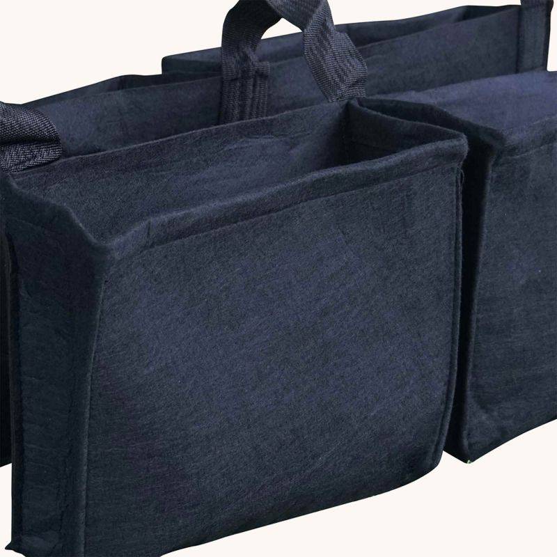 Cerland - Balconnière 4 sacs noirs en feutre géotextile - Image 2