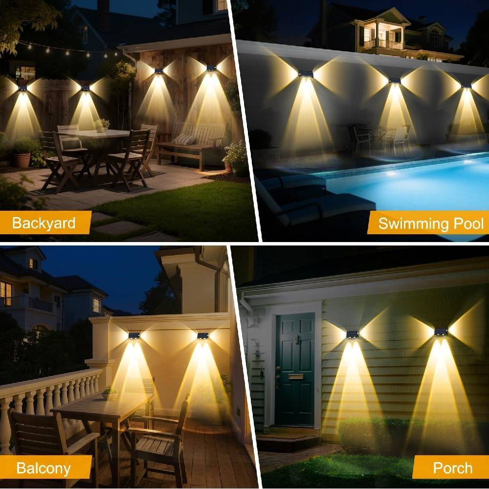 Applique Murale Extérieur Solaire 4 LED  4 Pièces -IntiMeg - Image 2