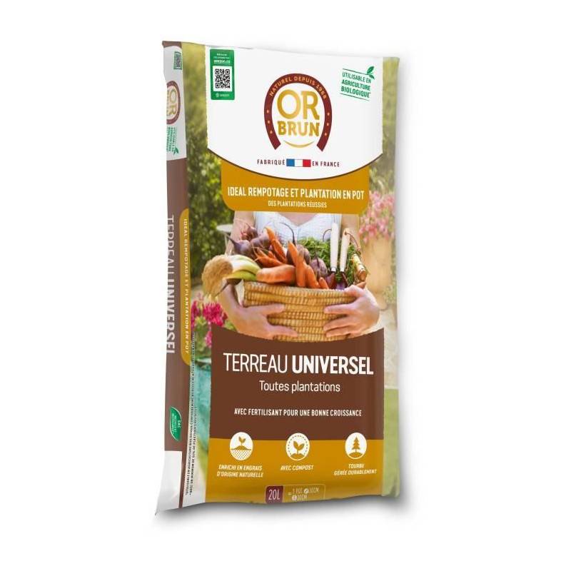 Or Brun - Terreau Universel - Or Brun - Obrtuni20n - 20 L