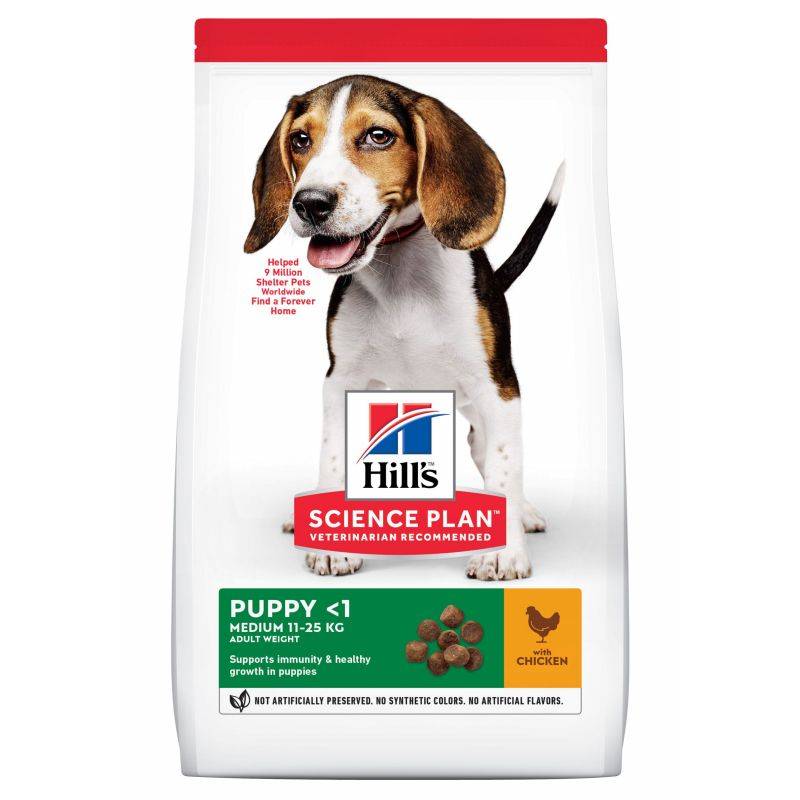 CROQUETTES CHIEN SCIENCE PLAN PUPPY MEDIUM POULET - HILL'S 14 kg - Image 1