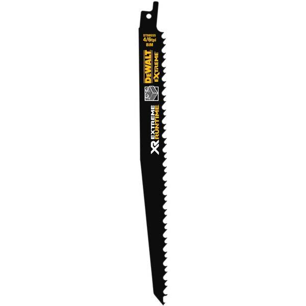 Lame scie sabre XR Extreme runtime 152 mm DEWALT pour bois - 5 pièces - DT99554