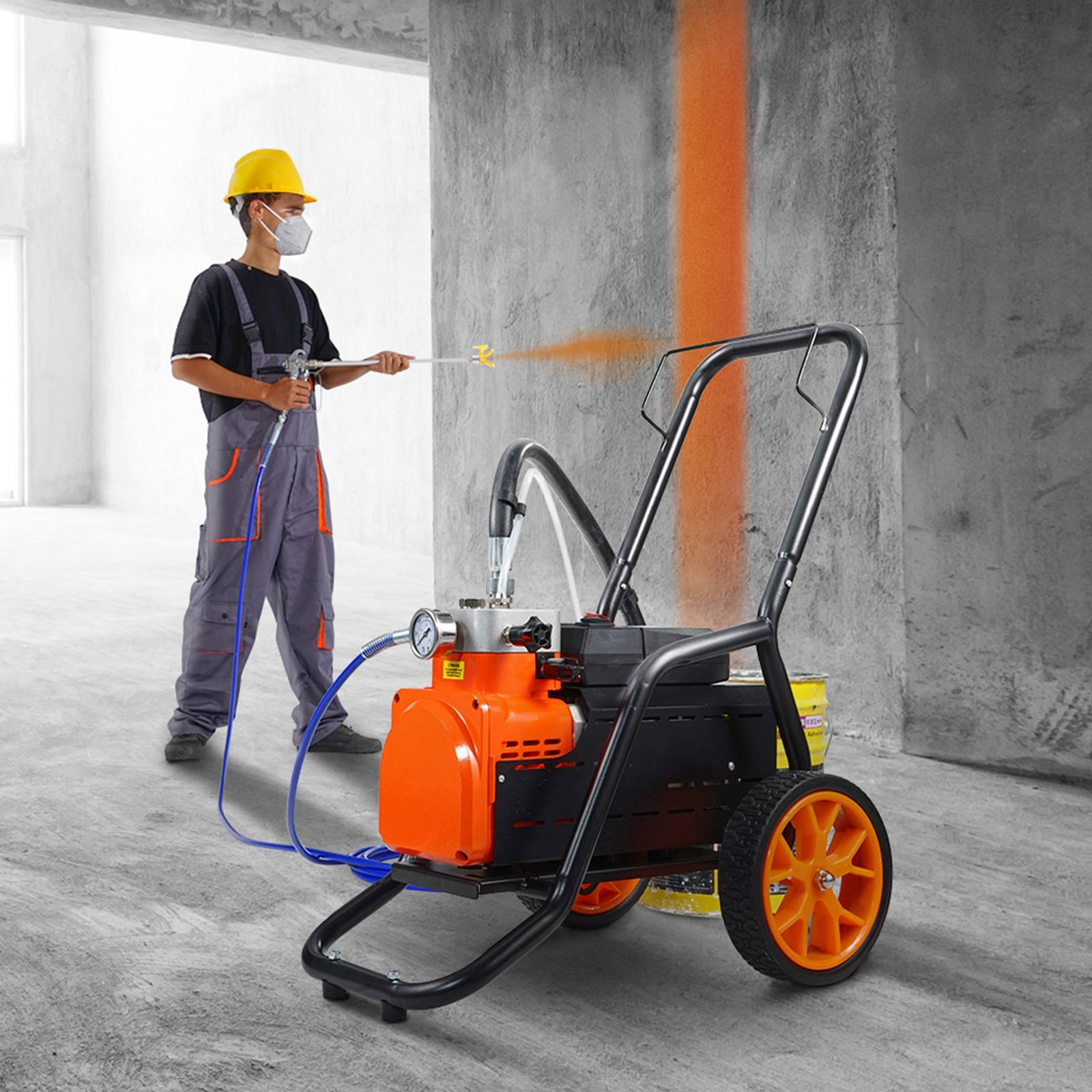 VEVOR Pulvérisateur sans air 1700W, 3000 PSI, 3.5 L/min. Barre extension. Peinture intérieur/extérieur. - Image 8