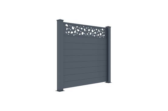 Casanoov Kit clôture aluminium semi-ajourée SUNNY – H.170 cm – L.1,90 m – kit complet - Image 4