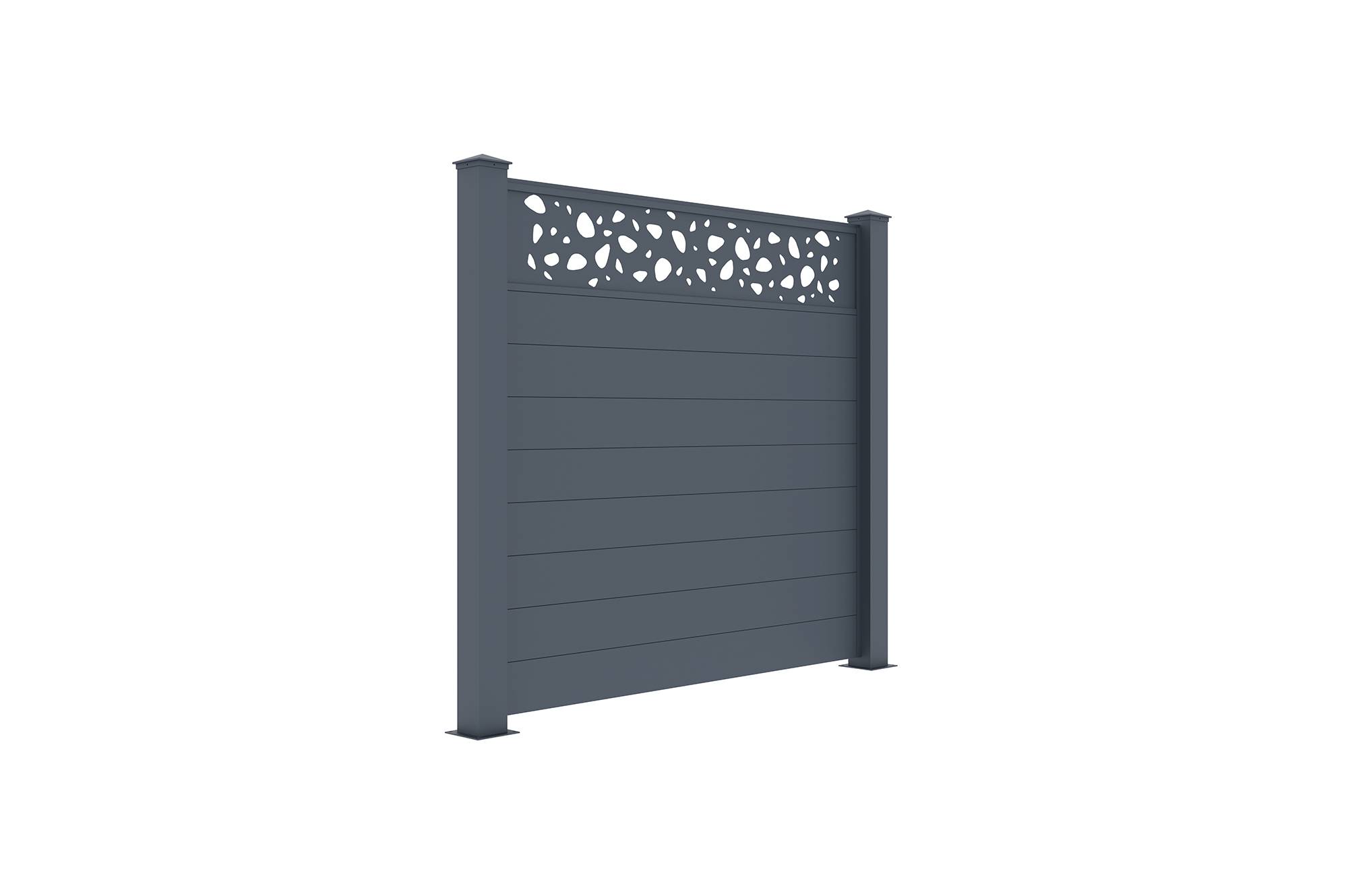 Casanoov Kit clôture aluminium semi-ajourée SUNNY – H.170  cm – L.1,90 m – kit complet - Image 4