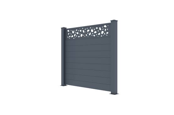 Casanoov Kit clôture aluminium semi-ajourée SUNNY – H.170 cm – L.1,90 m – kit complet - Image 5