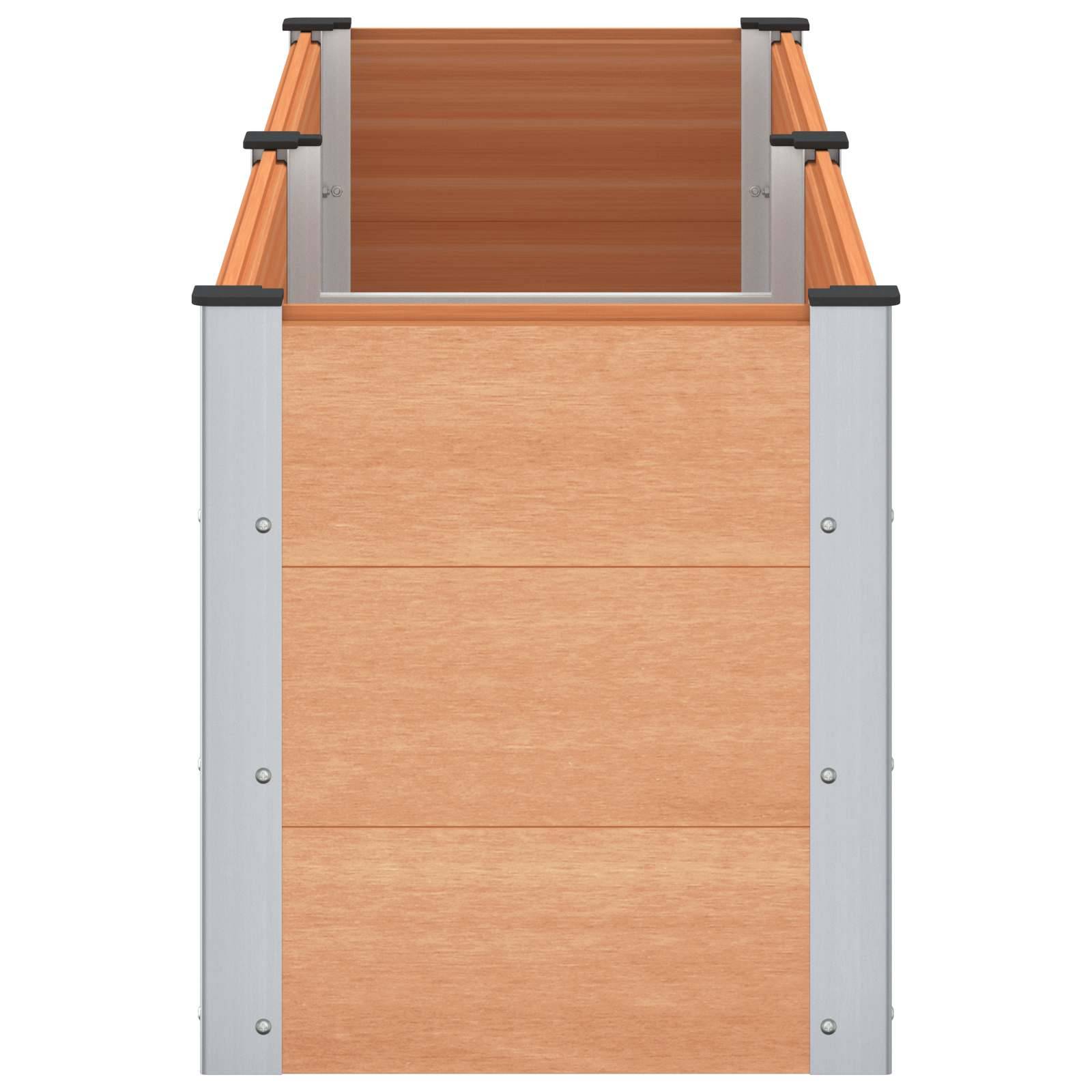 Prolenta Premium - Jardinière aluminium marron 200 x 50 x 54 cm - Prolenta premium p3110.5 - Image 4