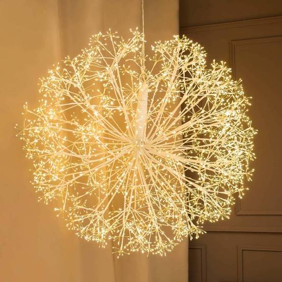 Lotti - Branche Sphère Riche RICH Blanche Ø100cm 3780 MicroLED FlashLED avec Rameaux de Led 5m+Ø100cm Lotti - Image 7