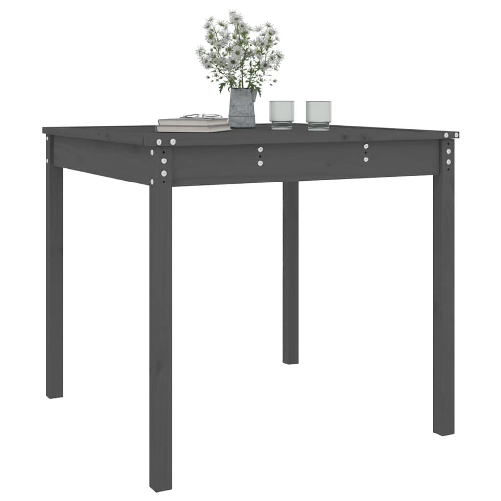 ComfortXL - Table de Repas de Jardin Grise 82,5x82,5cm en Bois de Pin Massif pour Balcon ou Terrasse – ComfortXL Outdoor Living - Image 4