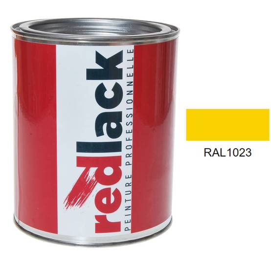 Peinture Jaune signalisation RAL 1023 Satiné multisupport 1L Redlack - Image 1