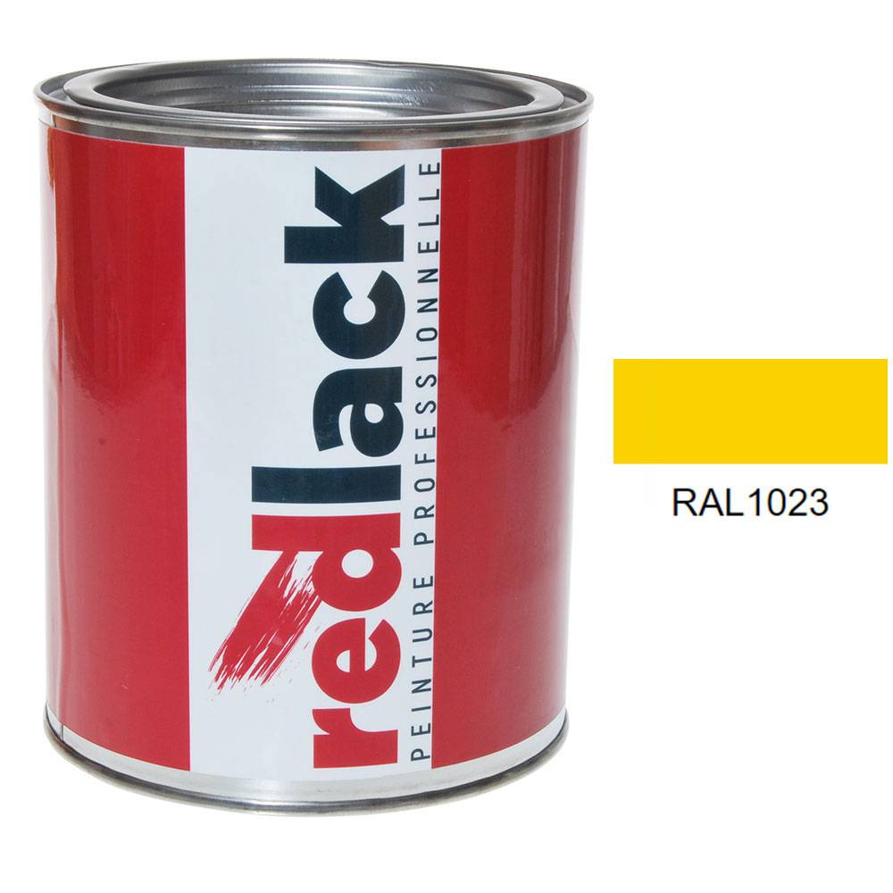 Peinture Jaune signalisation RAL 1023 Satiné multisupport 1L Redlack - Image 1
