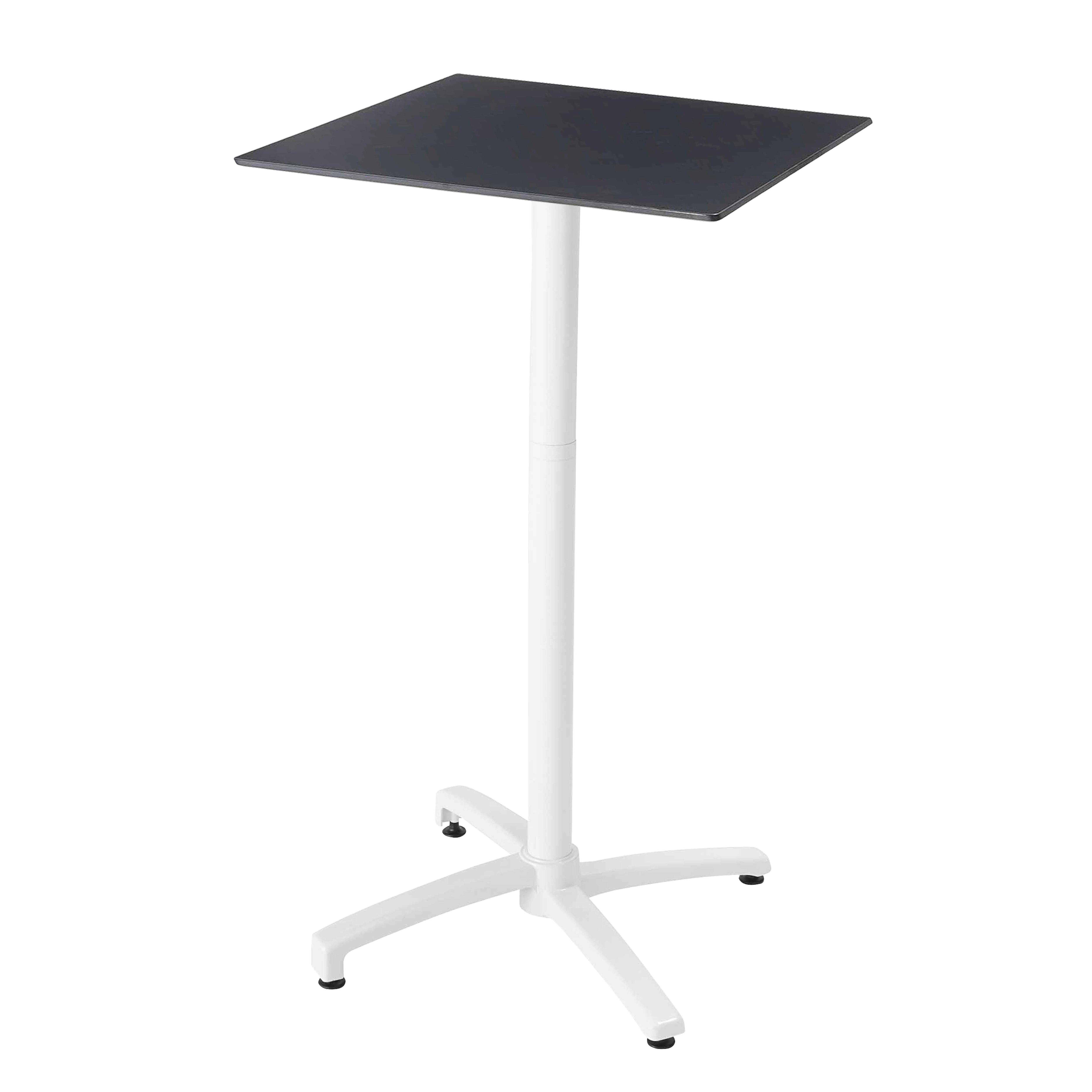 Oviala - Ensemble table haute stratifié noir et 2 chaises hautes gris - Oviala - Image 2