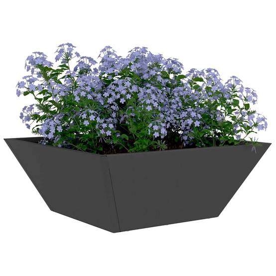 Cache-pot de jardin 5 pcs | Bac à fleurs Noir 40 x 40 x 15 cm - Image 3