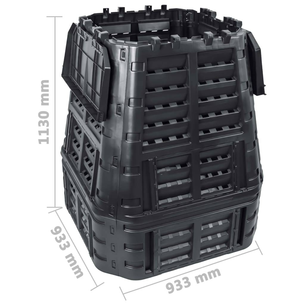 ComfortXL - Grand composteur de jardin 740 L en plastique pour déchets verts Noir – ComfortXL Outdoor Living - Image 10