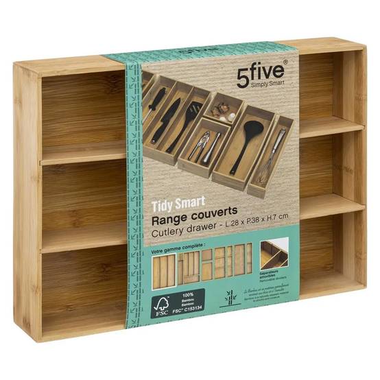 Range-Couverts en Bambou "Tidy Smart" 38cm Naturel - Image 5
