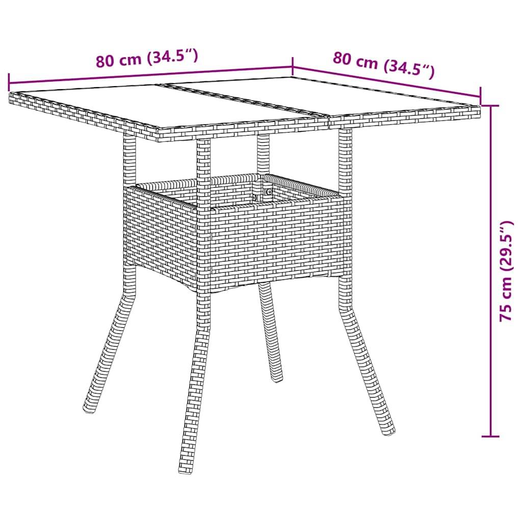 Ensemble repas extérieur 4 personnes en résine tressée beige avec table et chaises – ComfortXL Outdoor Living - Image 4