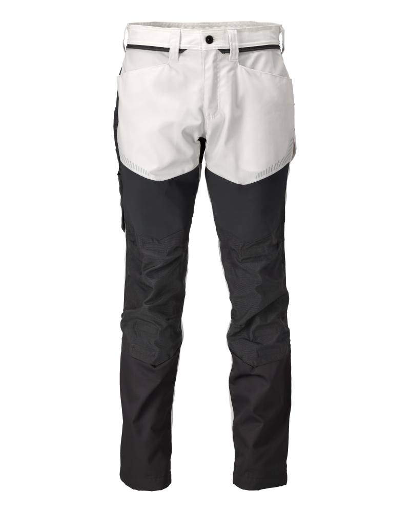 Pantalon de travail avec poches genouillères MASCOT Customized - 22479-230-Blanc gris-76-40