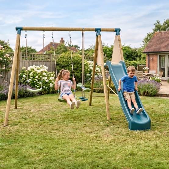 Trigano Jardin - Station de jeux bois 2,30 m Topwood ZAKI - 6 enfants - Image 2