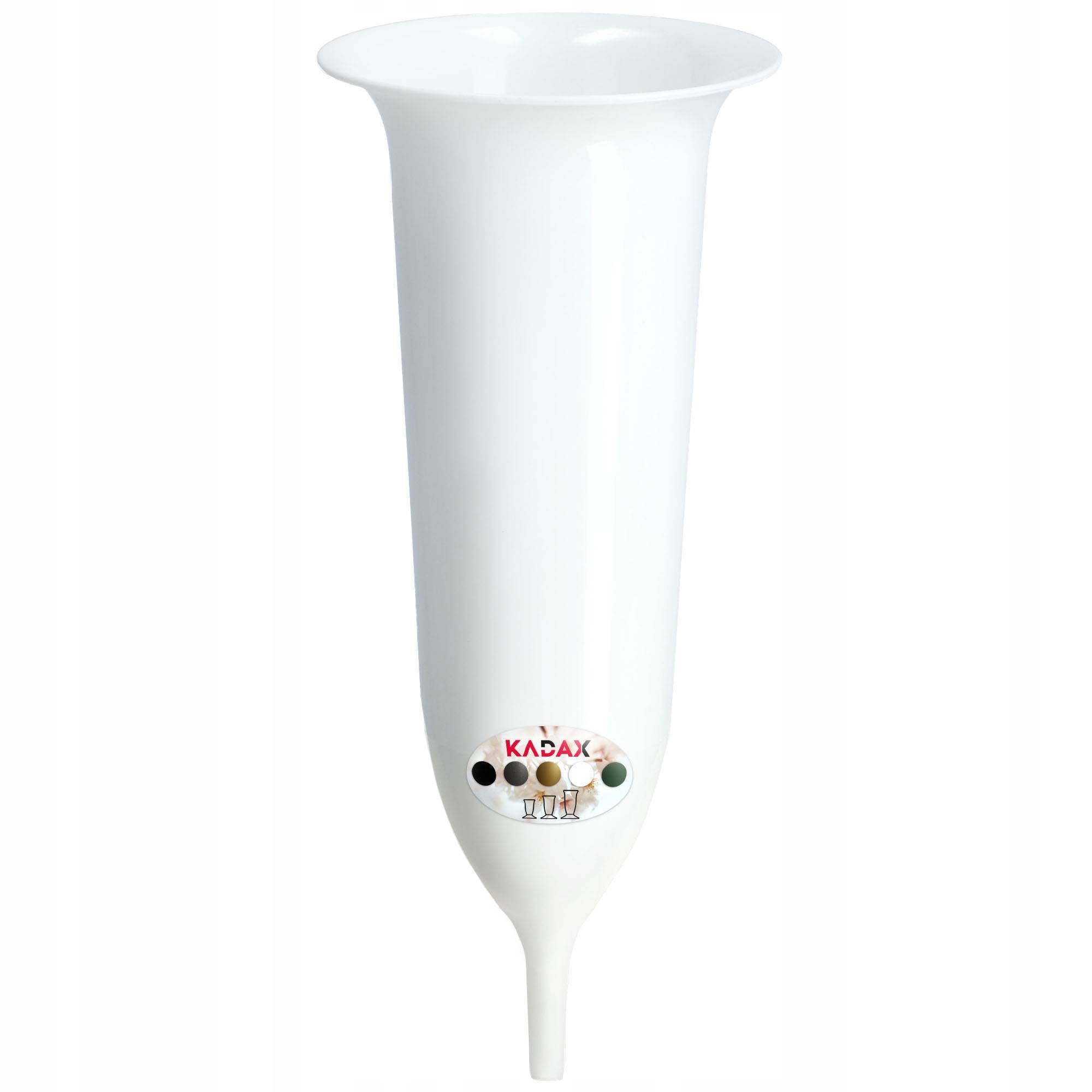 Vase flacon pour pierre tombale de cimetière 23 cm pierre tombale pour fleurs blanc - Image 3
