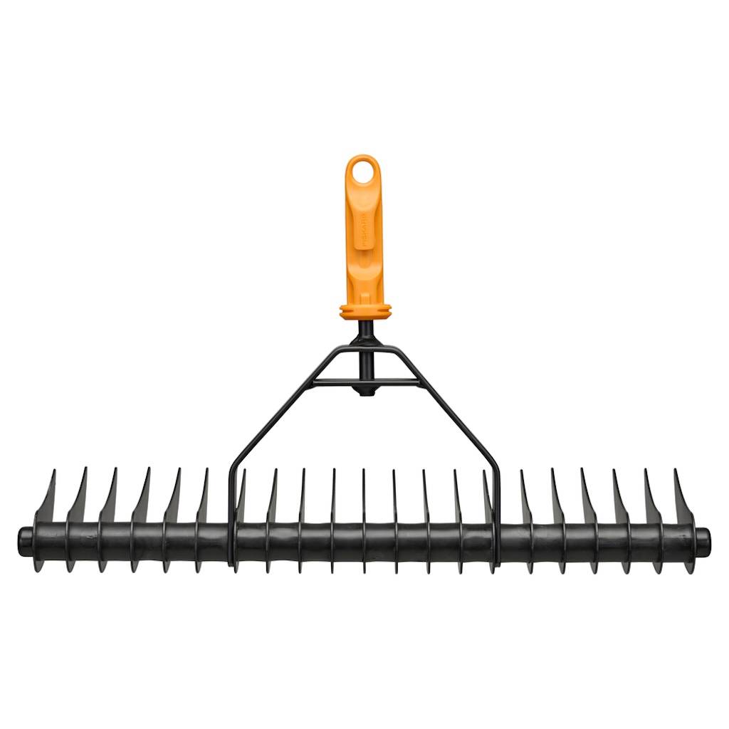 Fiskars - Aérateur de gazon - OneClick 36 cm - retirer mousse et feutre de pelouse - Image 1