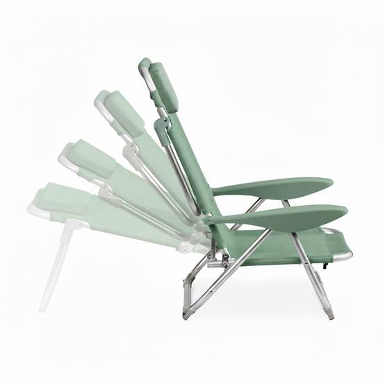 Oviala - Fauteuil clic clac des plages en polyester vert amande Clic Clac des plages - Oviala - Image 4