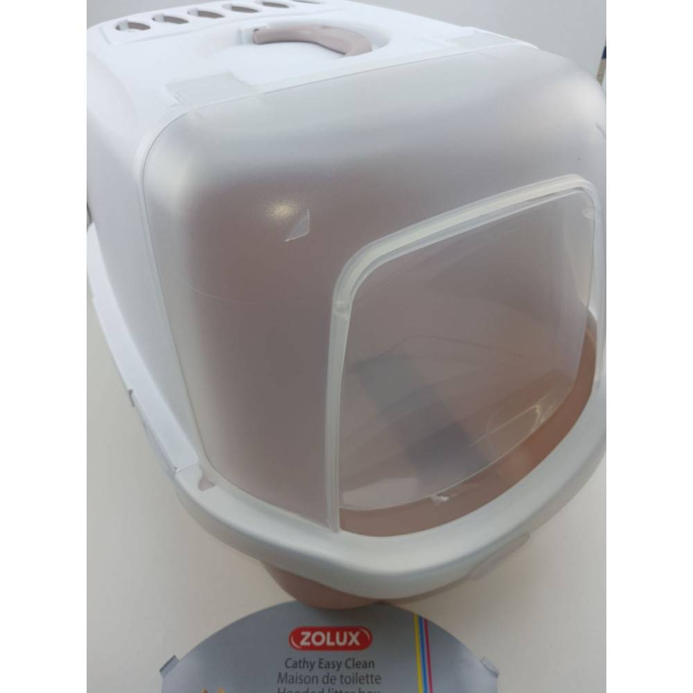 animallparadise - Maison de toilette Cathy Easy clean rose clair 40 x 56 x H40 cm pour chat - Image 3