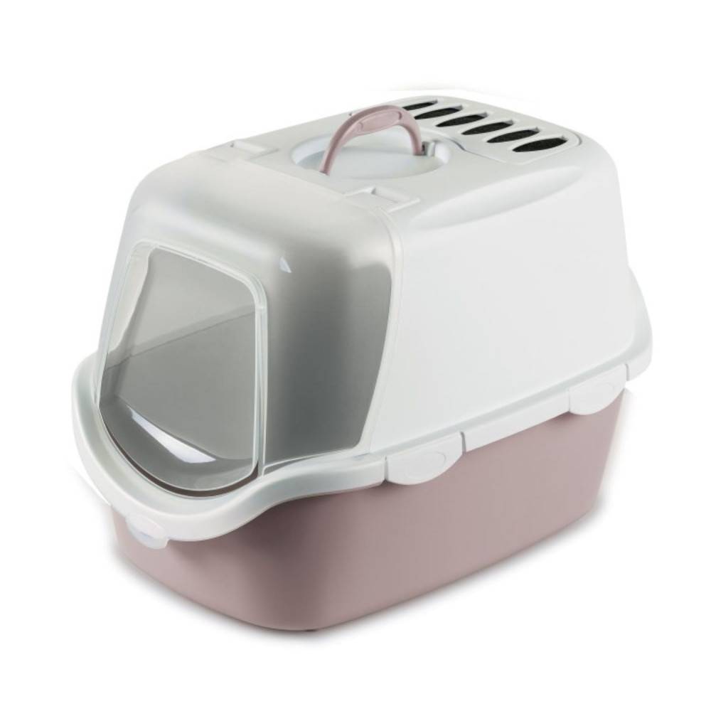 animallparadise - Maison de toilette Cathy Easy clean rose clair 40 x 56 x H40 cm pour chat - Image 1