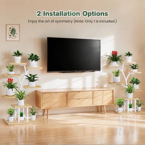 Étagère à Plantes 7 Niveaux 110cm Avec Lumières de Croissance Métal Stable pour Intérieur - Image 7