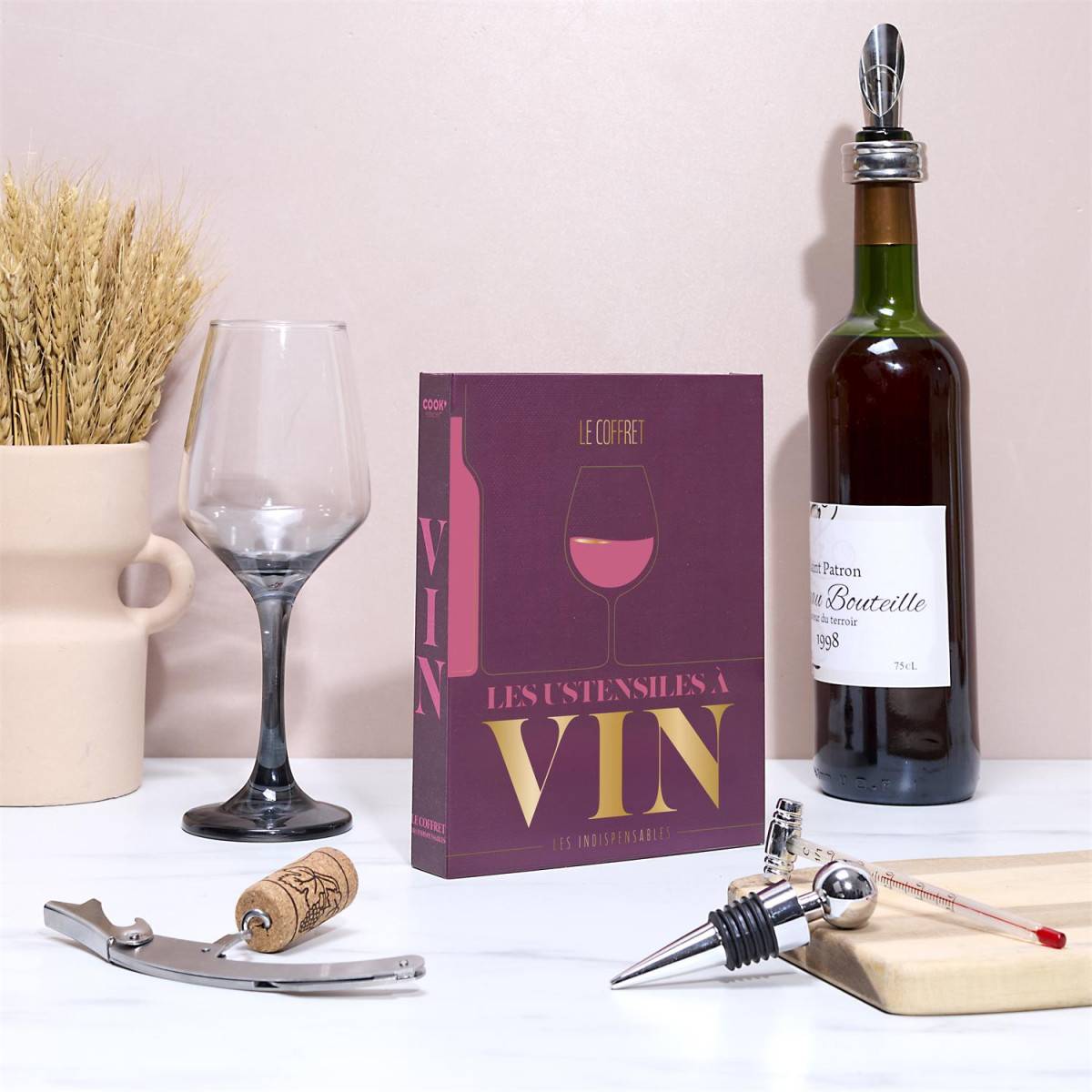 Cook Concept - Coffret Vin 5 Pièces "Livre" 18cm Violet - Image 3