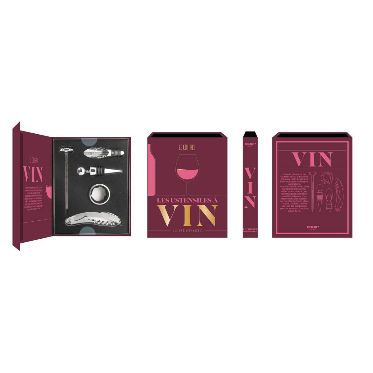 Cook Concept - Coffret Vin 5 Pièces "Livre" 18cm Violet - Image 2