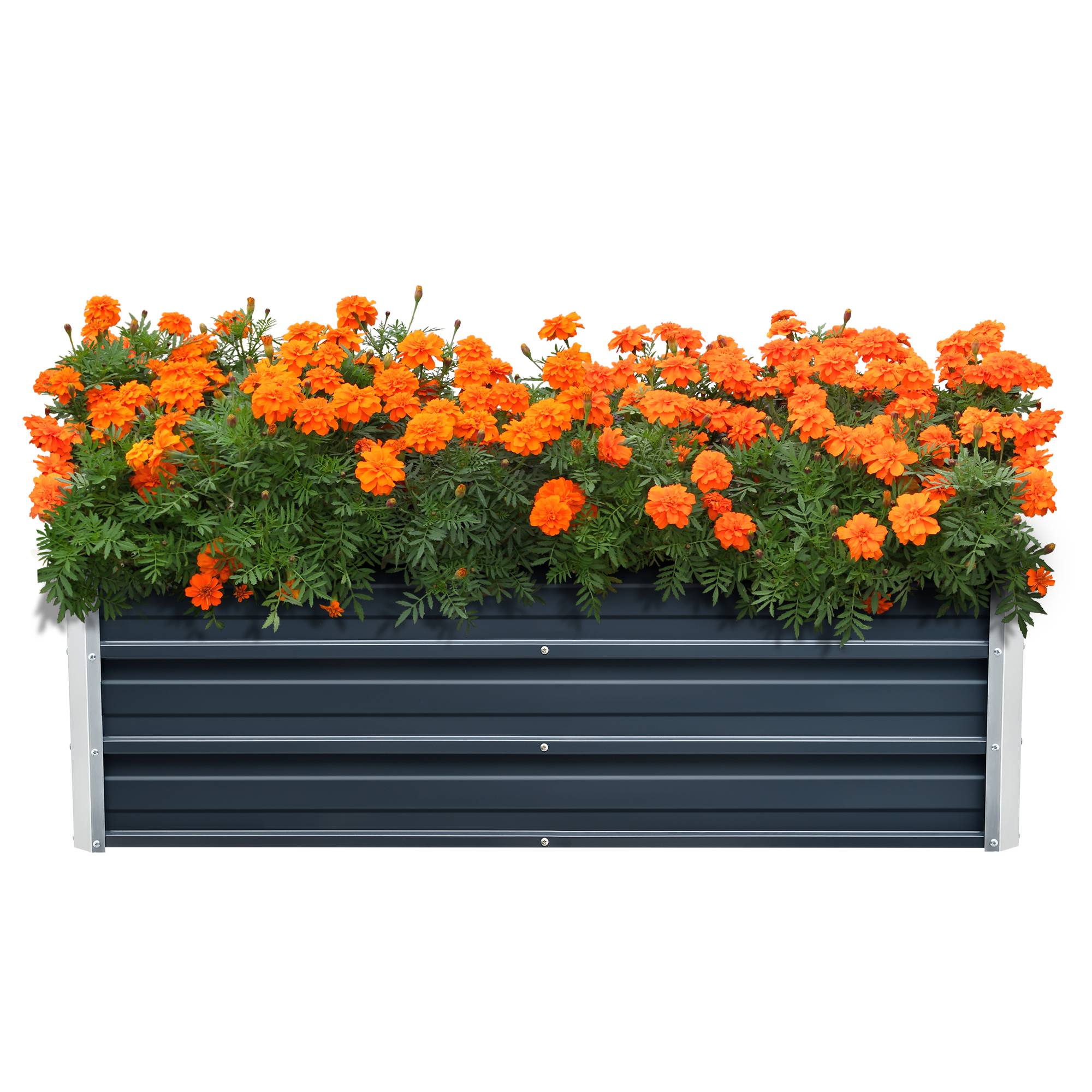 Jardinière Nijmegen à barre de séparation 125 x 47 x 40 cm anthracite [en.casa] - Image 1