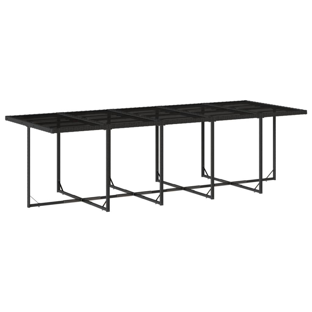 ComfortXL - Table et Chaises de Jardin 10 Personnes 275cm Résine Tressée Noire et Coussins Noirs – ComfortXL Outdoor Living - Image 4