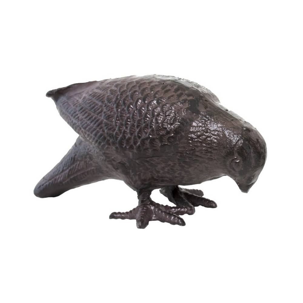 Pigeon en fonte marron 19 x 8 x 9 cm Chemin de campagne - Image 1