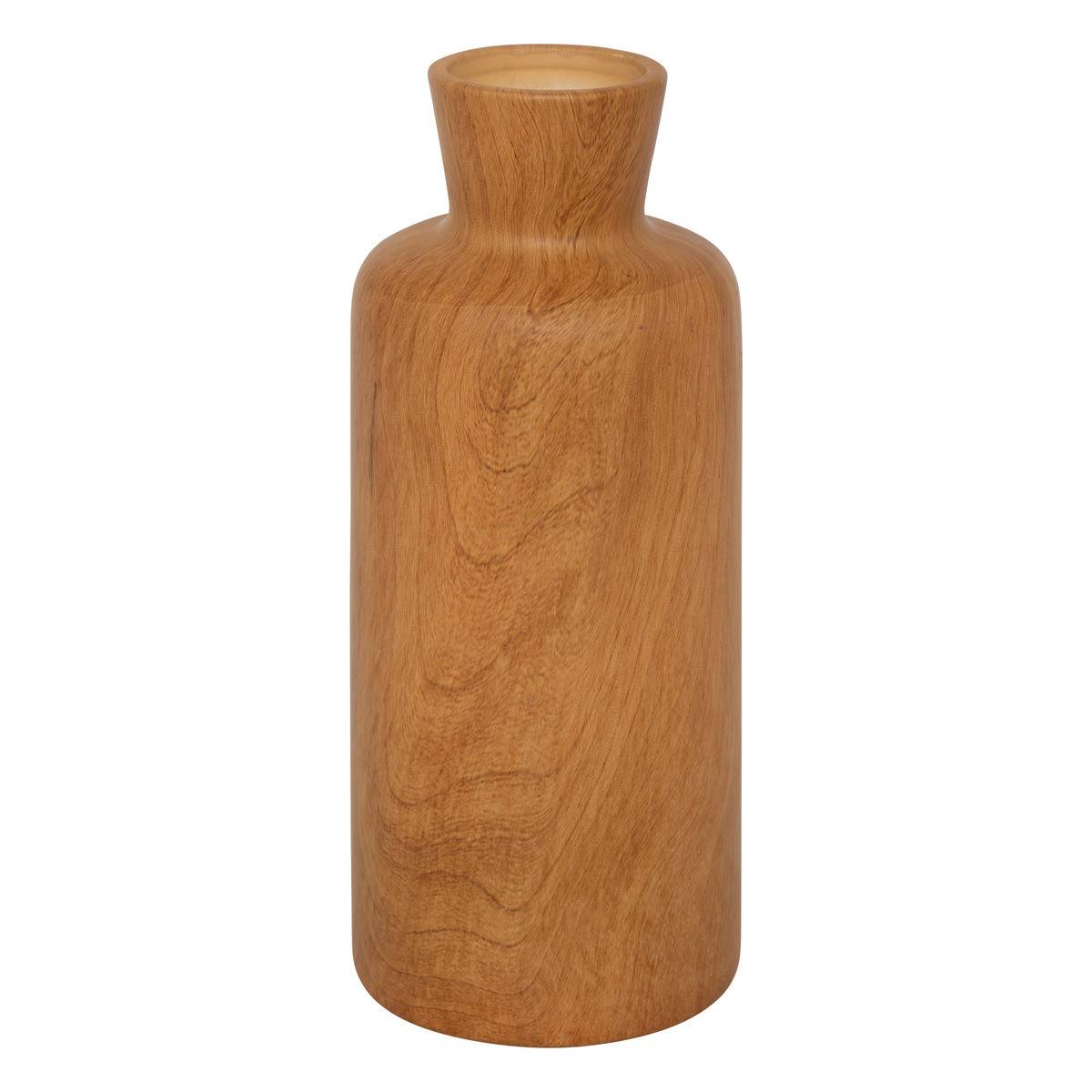 Vase haut en céramique effet bois D 12 x H 30 cm - Image 1