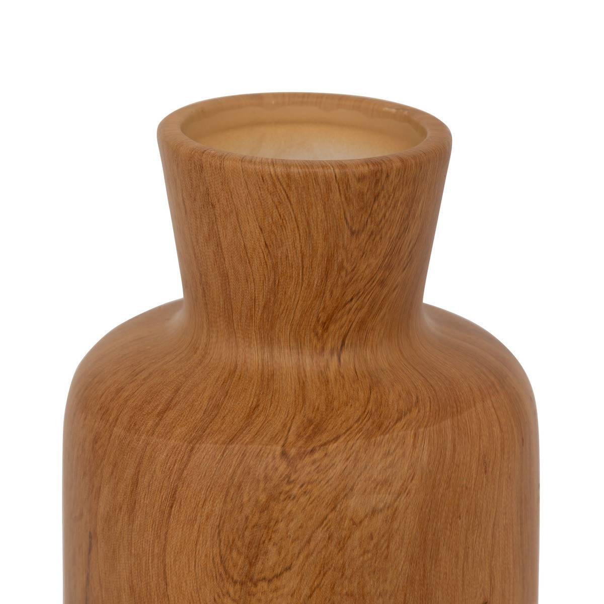Vase haut en céramique effet bois D 12 x H 30 cm - Image 2