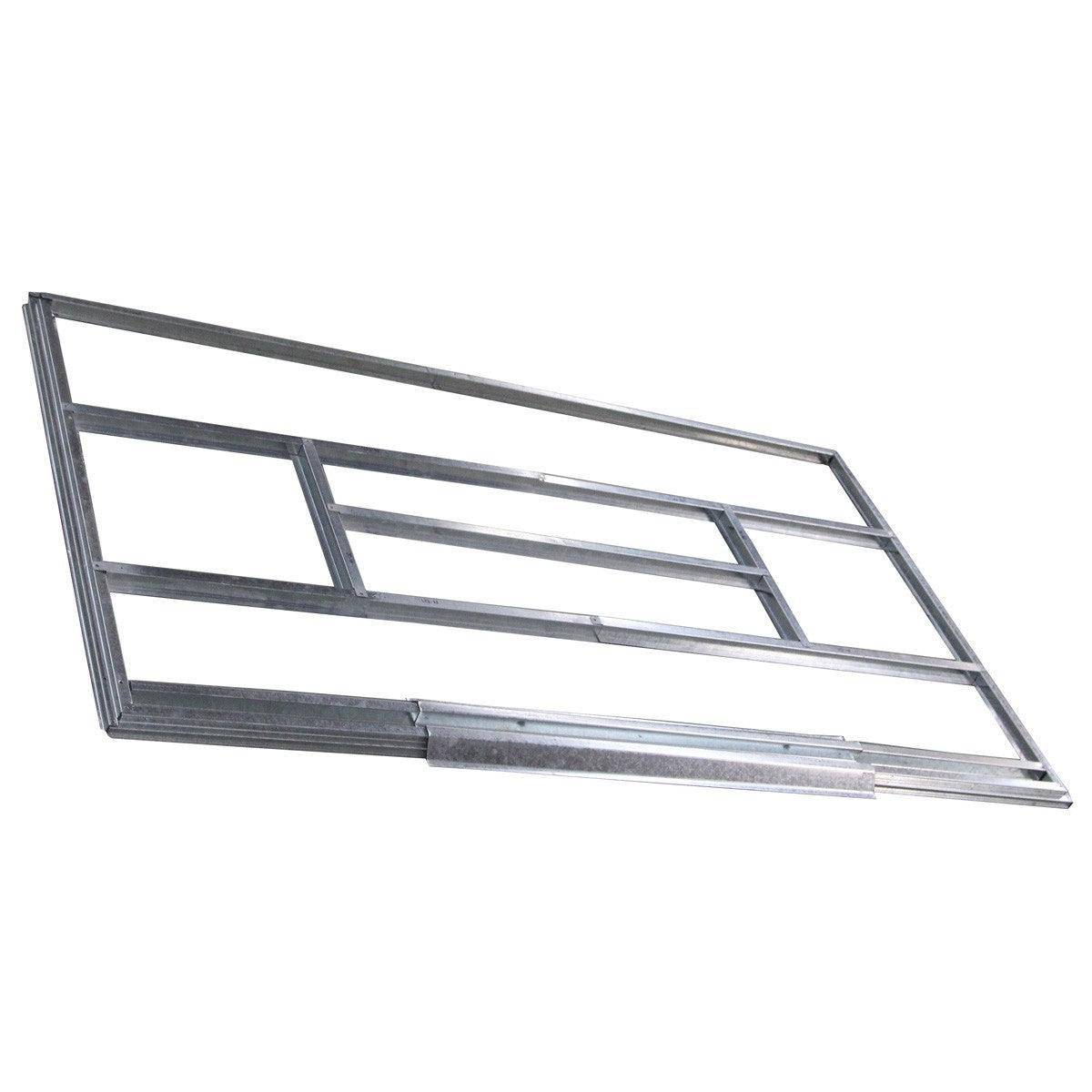 Helloshop26 - Abri de jardin en métal cabane à outils en tôle galvanisée 213 x 130 x 173 cm gris - Image 4