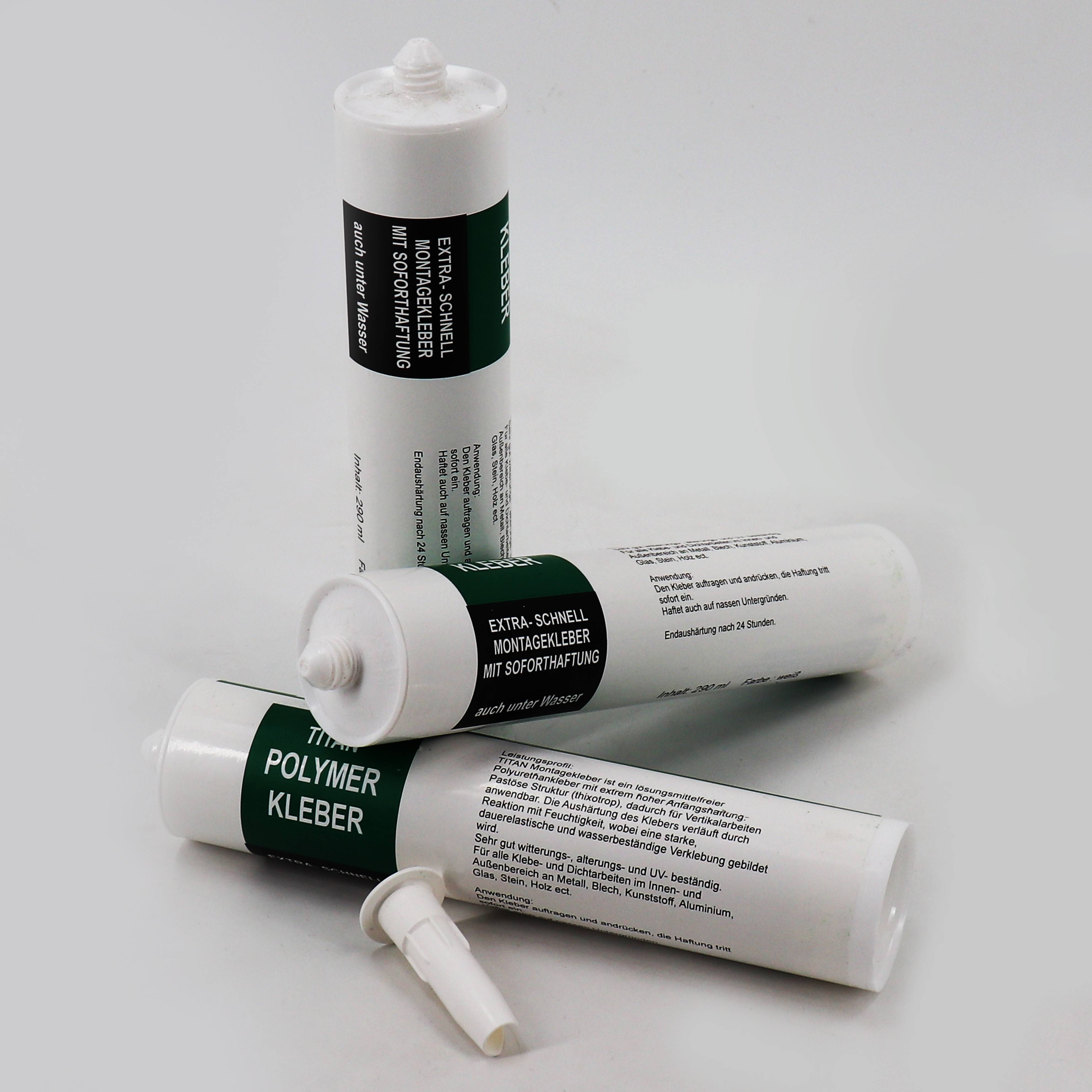 4 x colle, natte de bordure de bassin, bâche gravillonnée, filet anti-érosion pour le film de bassin 290 ml, blanc - Image 1