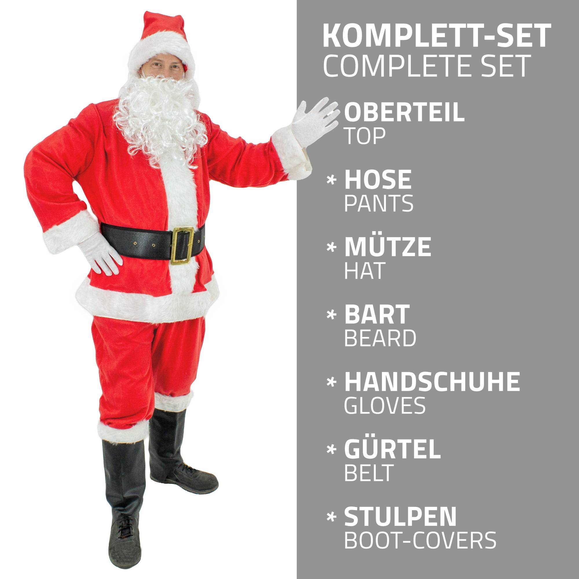 Costume de Père Noël rouge 7 pcs costume de déguisement adultes/hommes de Noël - Image 3