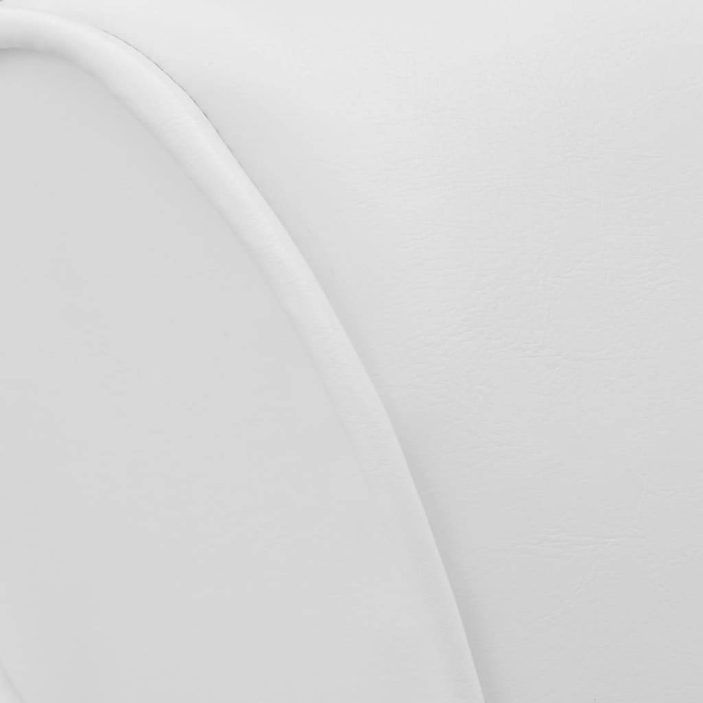 Maison Chic - Chaise longue | Transat | Bain de soleil Blanc Similicuir - Image 4