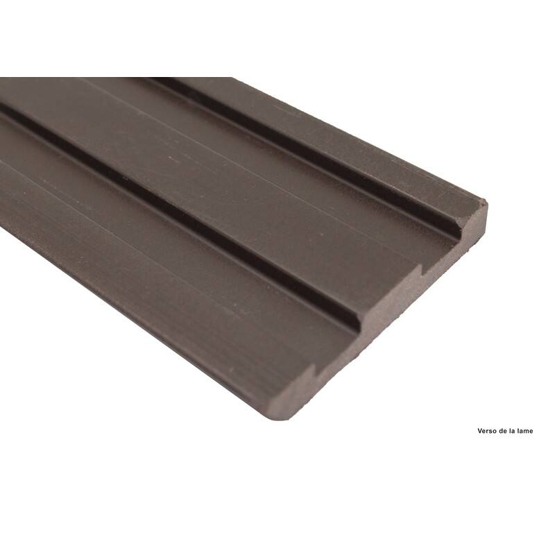 Bardage ajouré bois composite - Coloris - Chocolat, Epaisseur - 1cm, Largeur - 7.5 cm, Longueur - 270 cm - Image 2