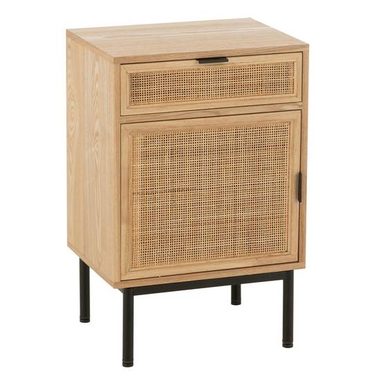 Table de Chevet Cannage "Kory" 70cm Naturel - Image 1
