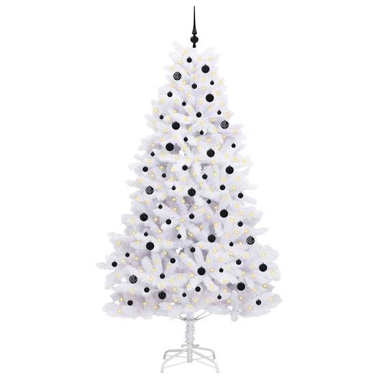 Sapin de Noël | Arbre de Noël Artificiel à Branches Articulées Blanc 240 cm Maison Chic - Image 3
