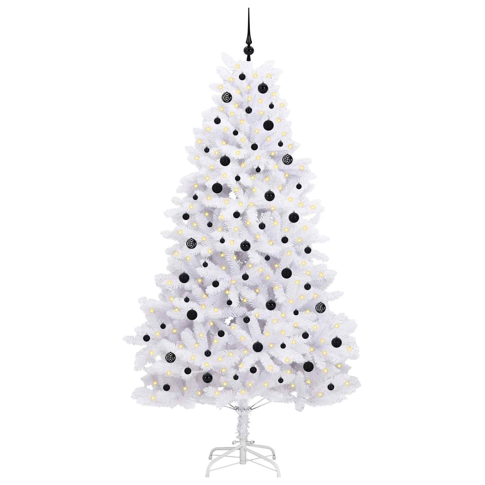Sapin de Noël | Arbre de Noël Artificiel à Branches Articulées Blanc 240 cm Maison Chic - Image 3