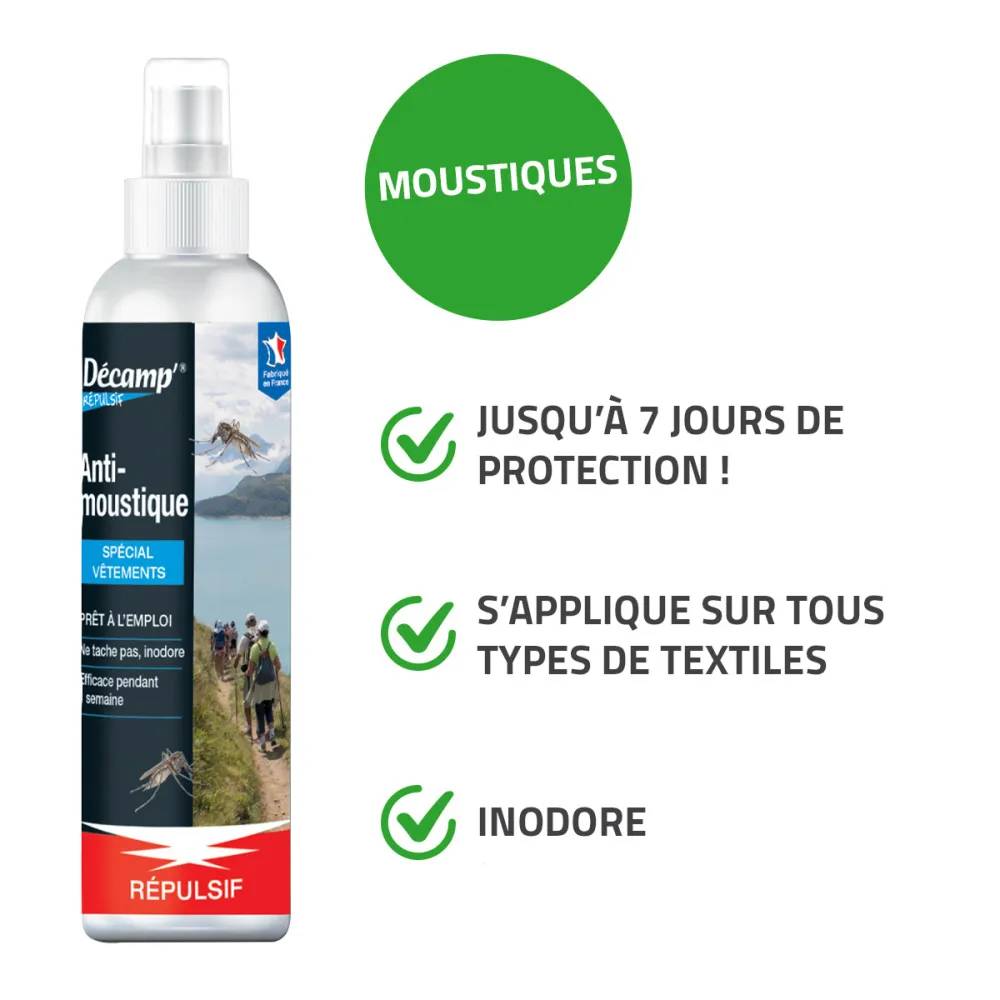 Anti-moustiques vêtements Décamp 125 ml – protection 7 jours - Image 2
