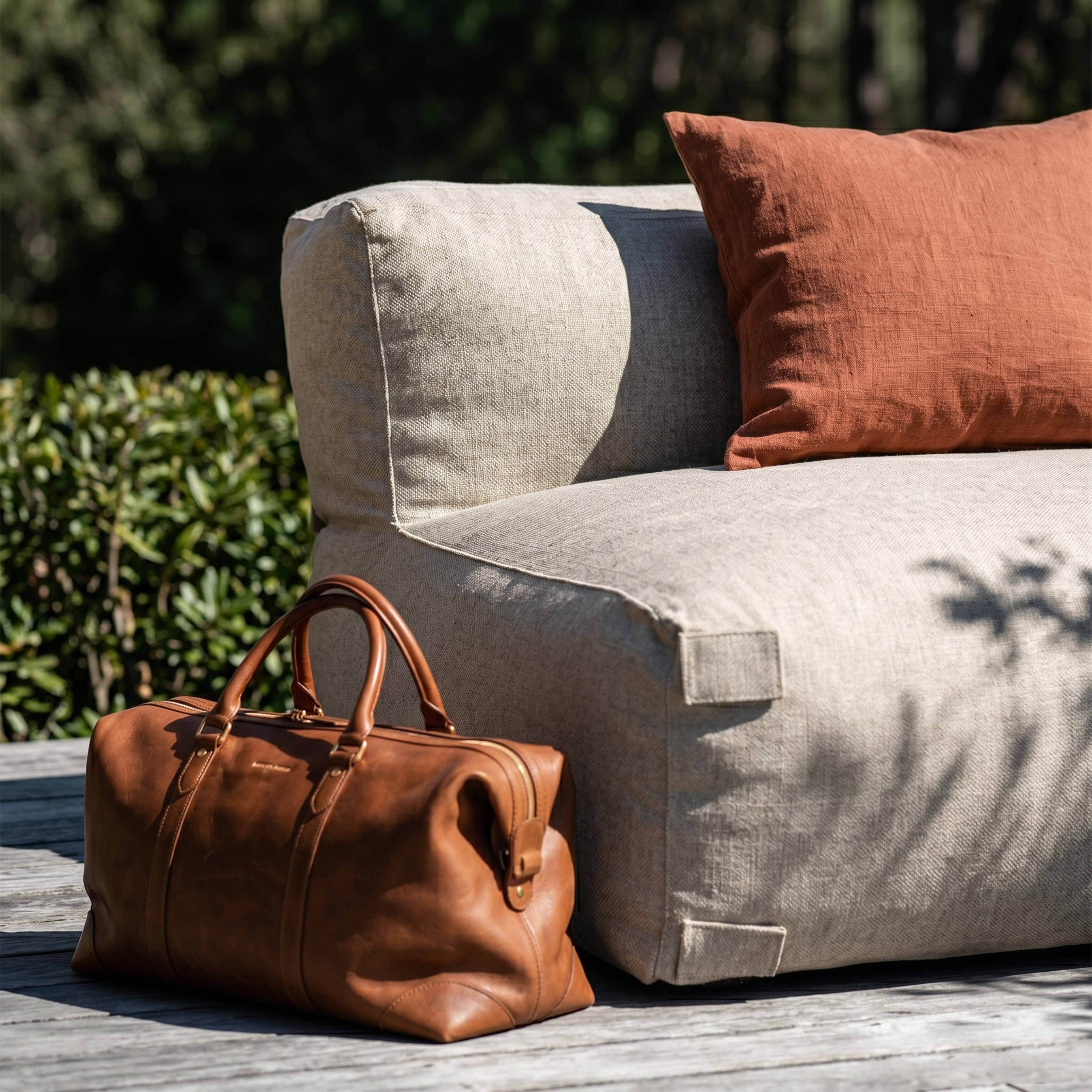 Oviala - Fauteuil de jardin pour canapé modulable beige Mixi - Oviala - Image 3