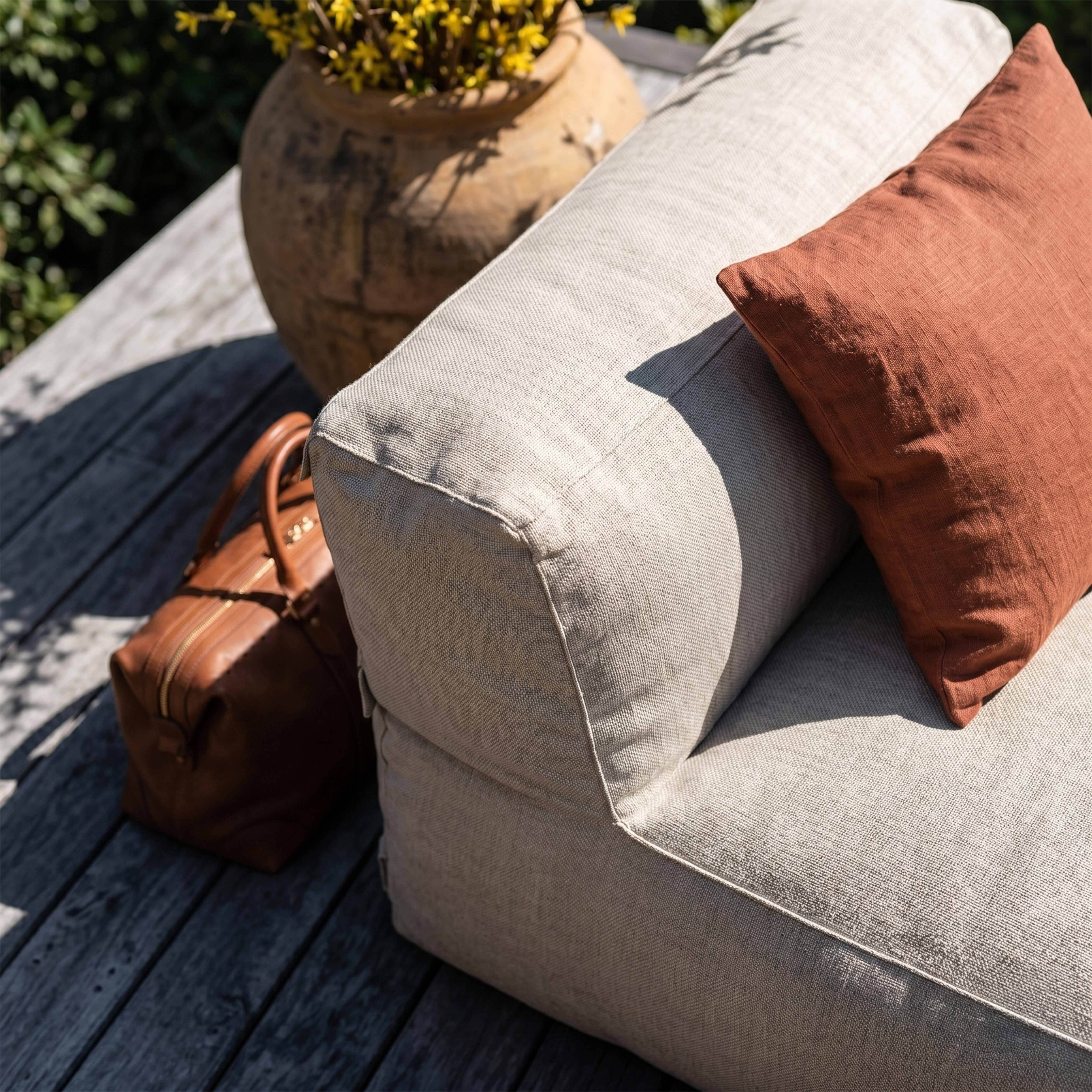 Oviala - Fauteuil de jardin pour canapé modulable beige Mixi - Oviala - Image 4