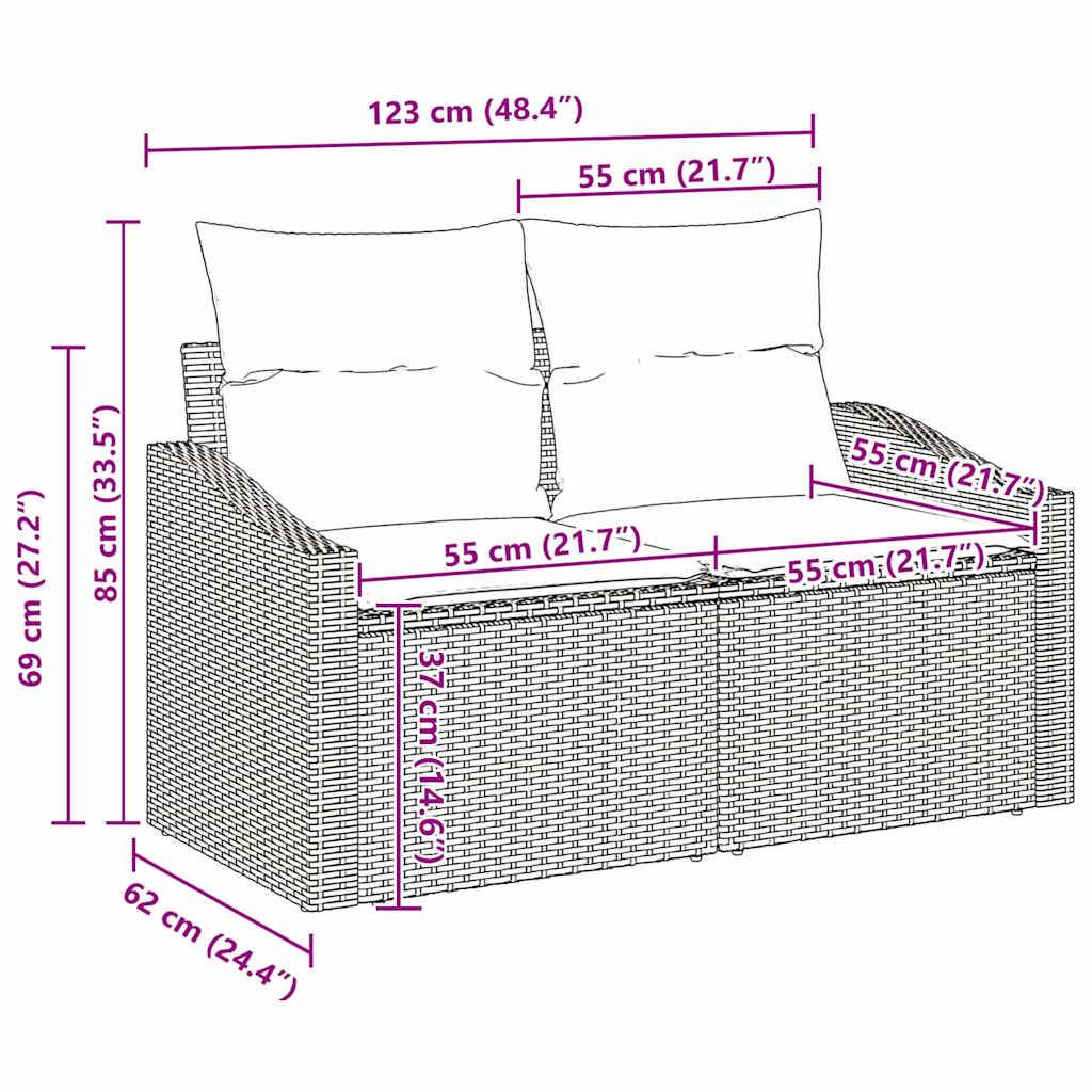 ComfortXL - Petit salon de jardin 4 pcs modulable en polyrotin avec pieds réglables pour terrasse Noir – ComfortXL Outdoor Living - Image 8
