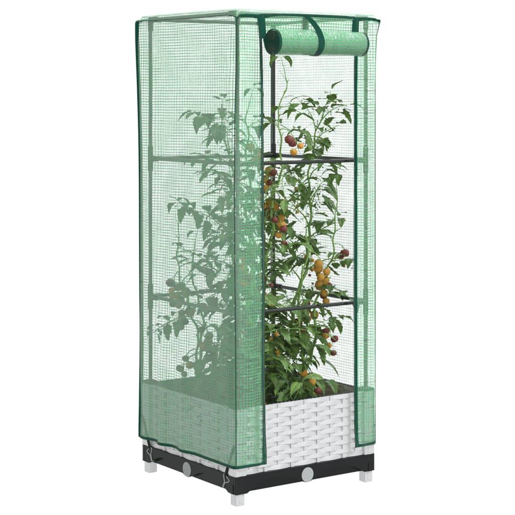Vidaxl - Jardinière surélevée avec housse aspect rotin 40x40x123 cm vidaXL 4015837 - Image 1