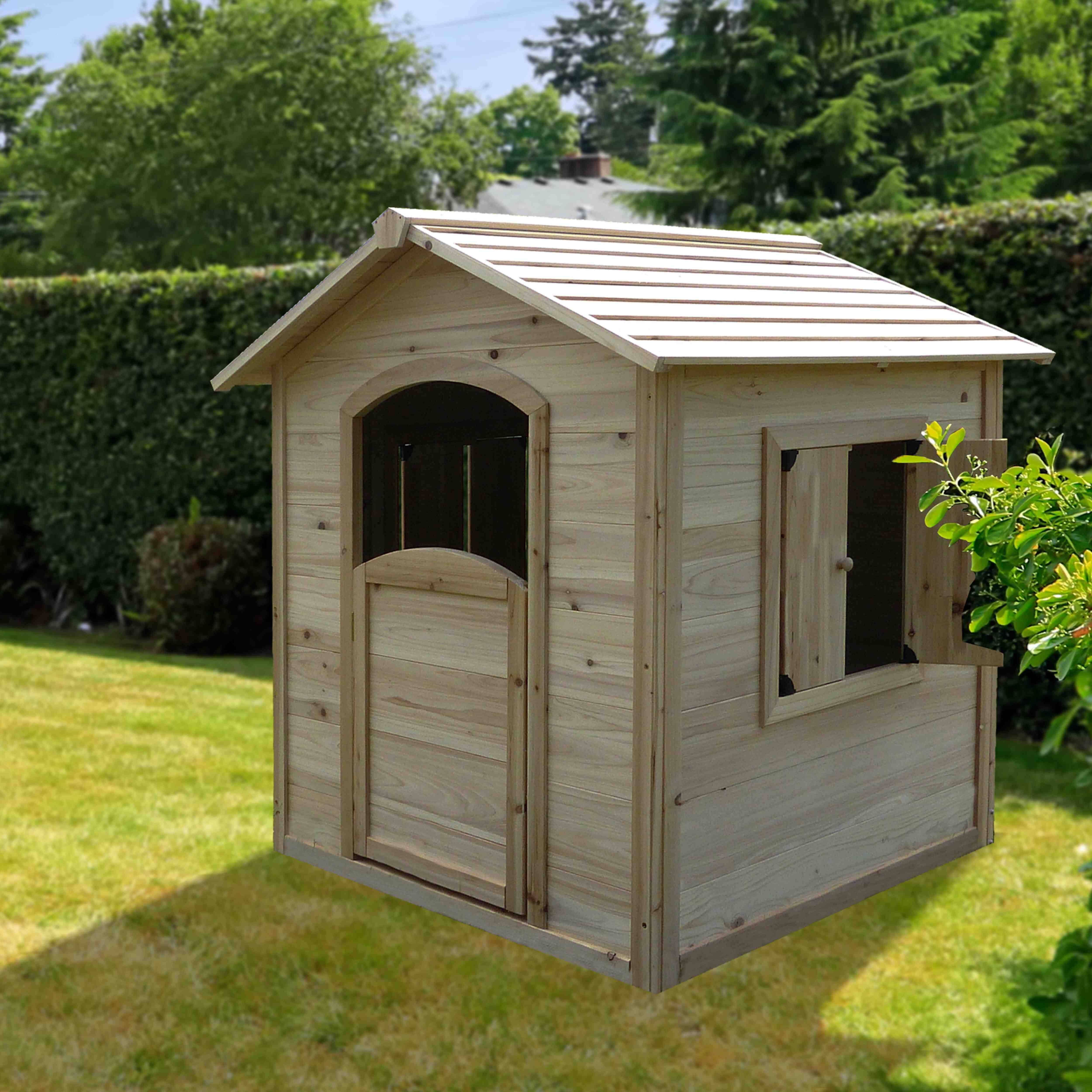 Oviala - Maisonnette en bois pour enfant 110 x 110 x 120 cm Gautier - Oviala - Image 2