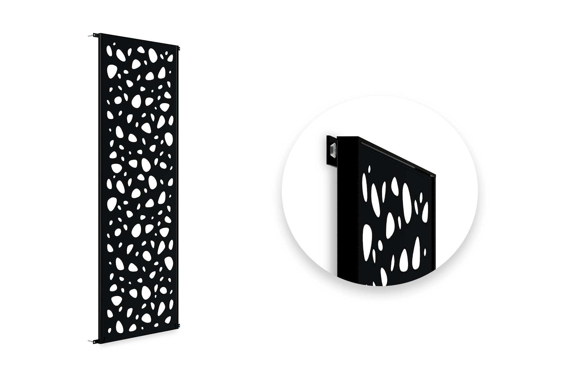 Casanoov Lot de 3 panneaux décoratifs SUNNY Noir H.160 cm motifs intégral - Image 6